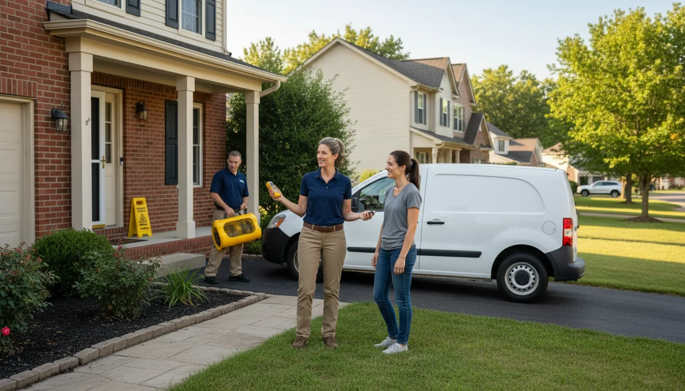 Residential water damage restoration in Concho, AZ